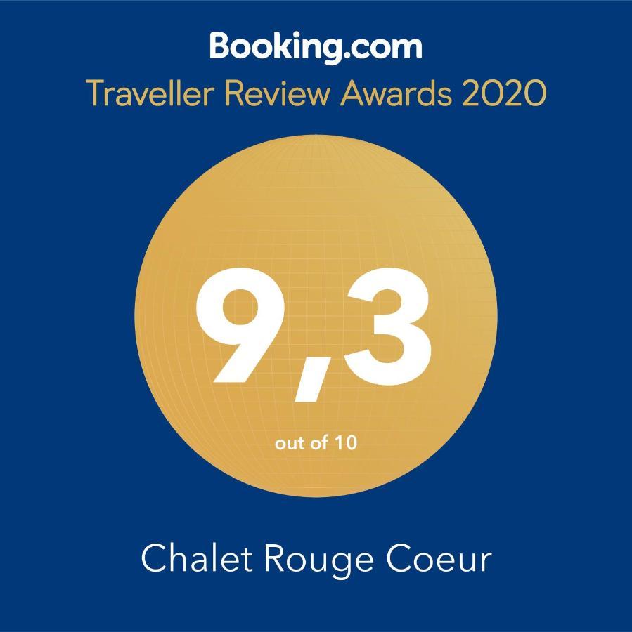 Chalet Rouge Coeur Bex Extérieur photo