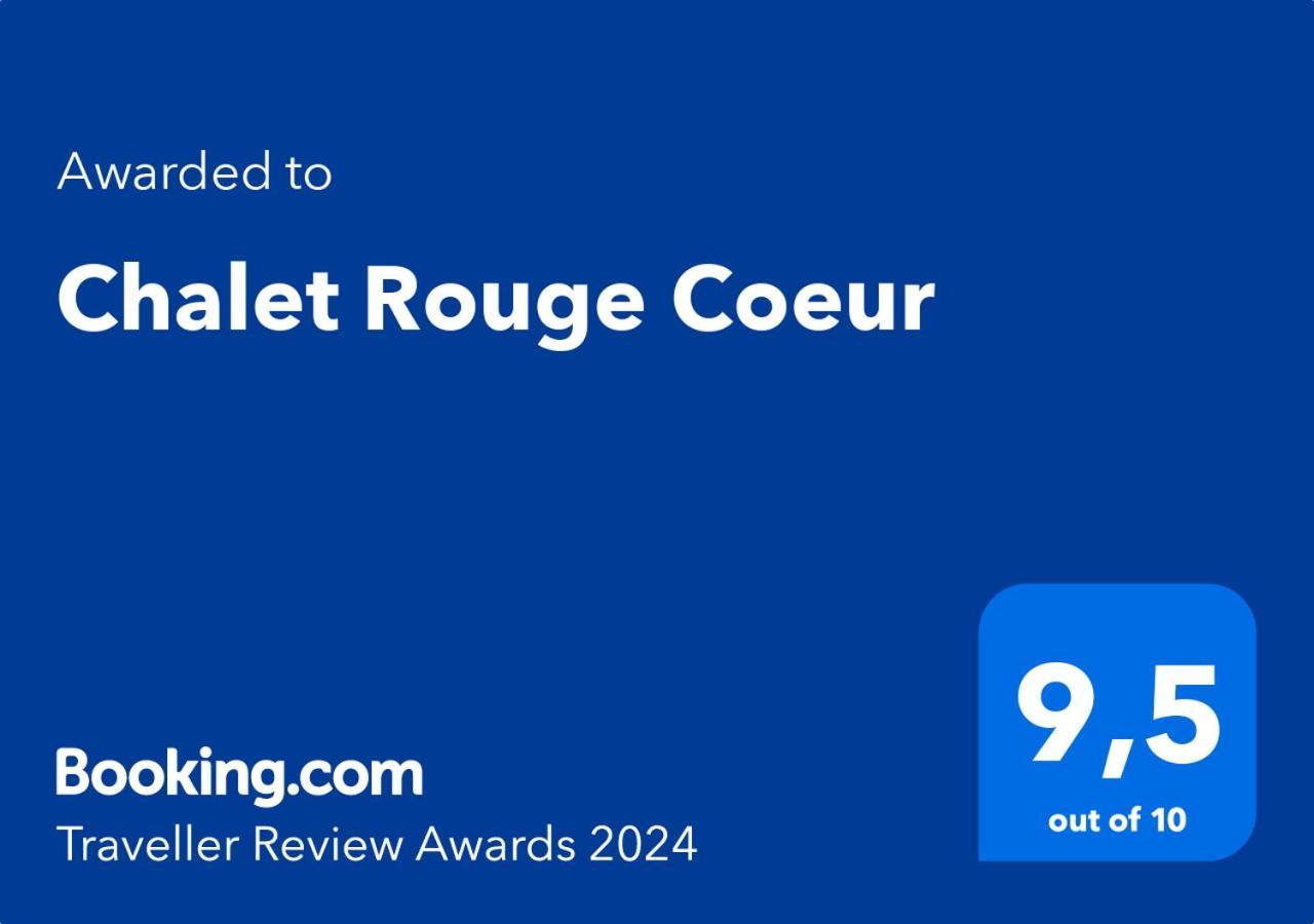 Chalet Rouge Coeur Bex Extérieur photo